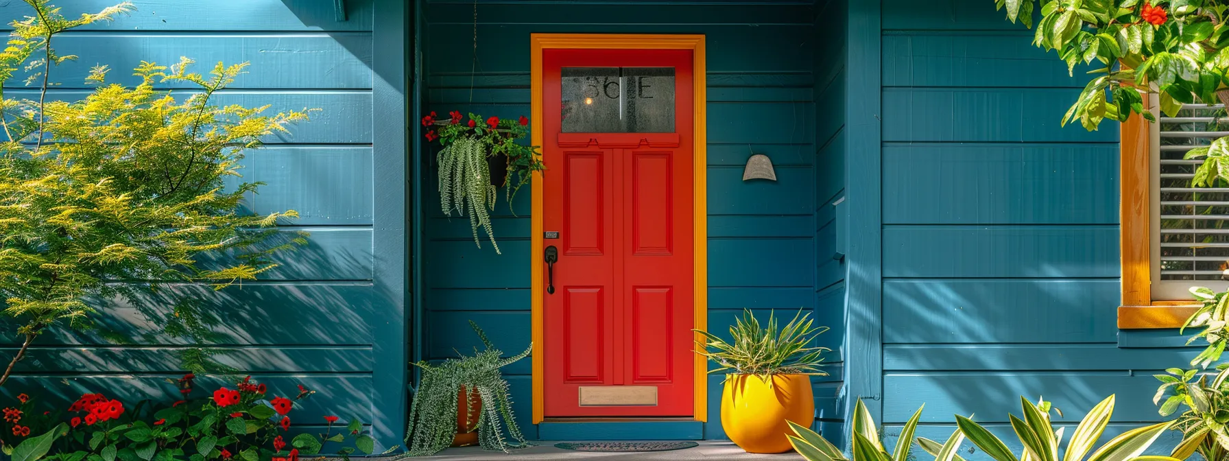 a beautifully painted house exterior with vibrant colors enhancing its curb appeal and market value.