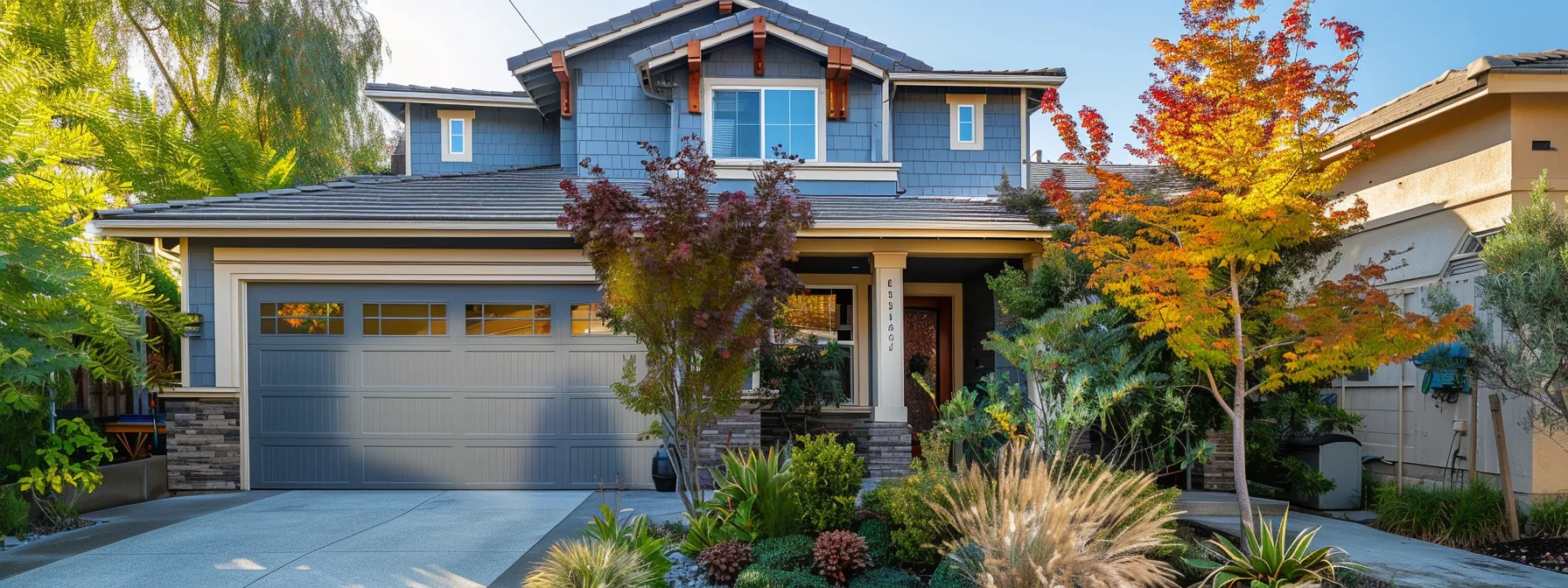 a house exterior being painted with a harmonious color scheme to enhance curb appeal.